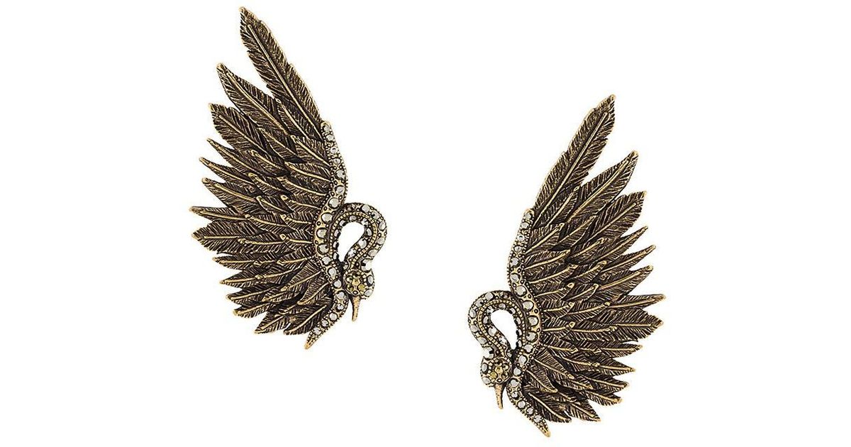 Lyst Lanvin Swan Earrings