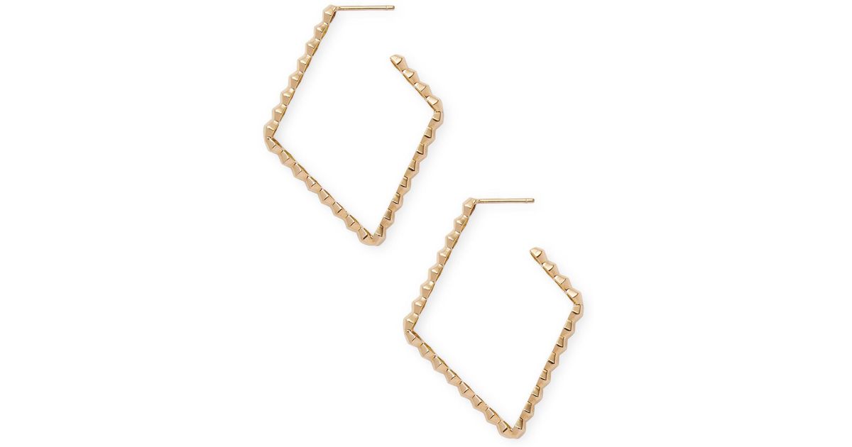 Lyst Paolo Costagli 18k Yellow Gold With Diamond Shaped Hoop Lyst Paolo Costagli 18k Yellow Gold With Diamond Shaped Hoop Earrings In Metallic