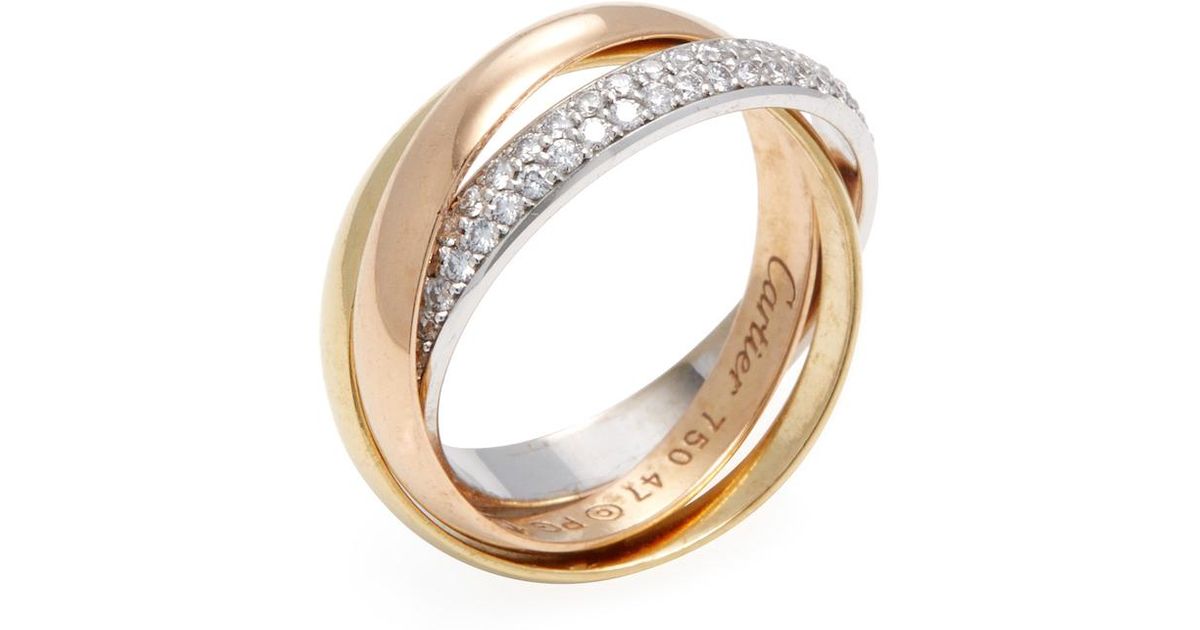 Lyst - Cartier Vintage 6k Tri-tone Gold Lyst - Cartier Vintage 6k Tri-tone Gold