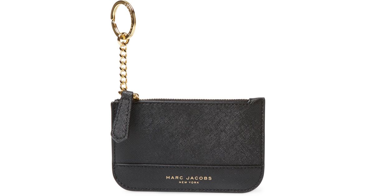 Lyst Marc Jacobs Saffiano Key Pouch In Black