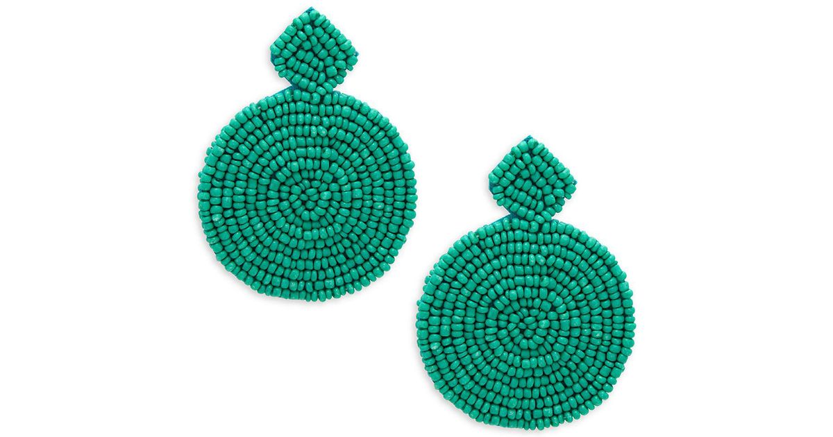 Lyst Kenneth Jay Lane Circle Drop Bead Earrings