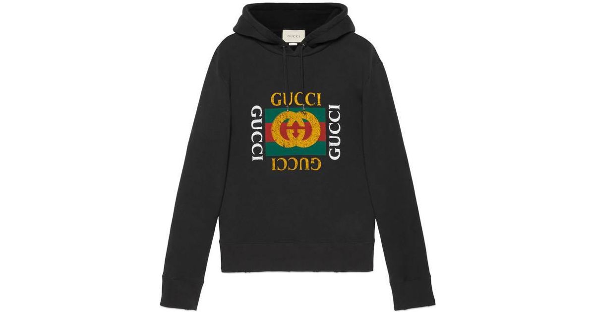 Gucci Cotton Oversize Sweatshirt With Logo in Gray for Men - Lyst