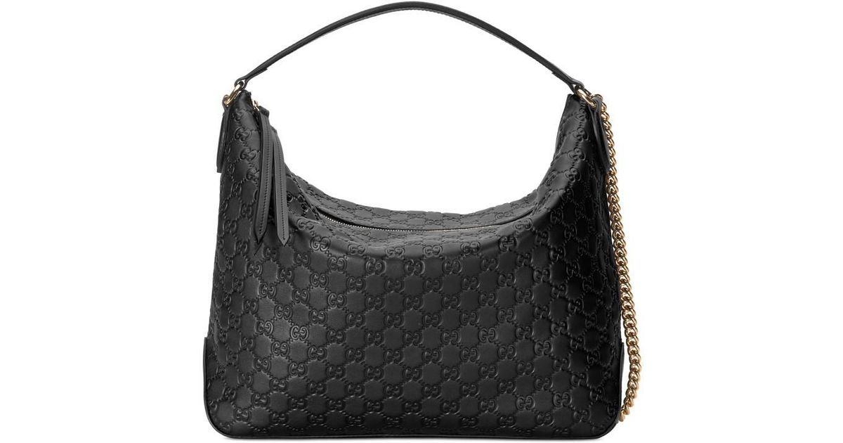 Gucci Signature Large Hobo Bag in Black - Save 10% - Lyst
