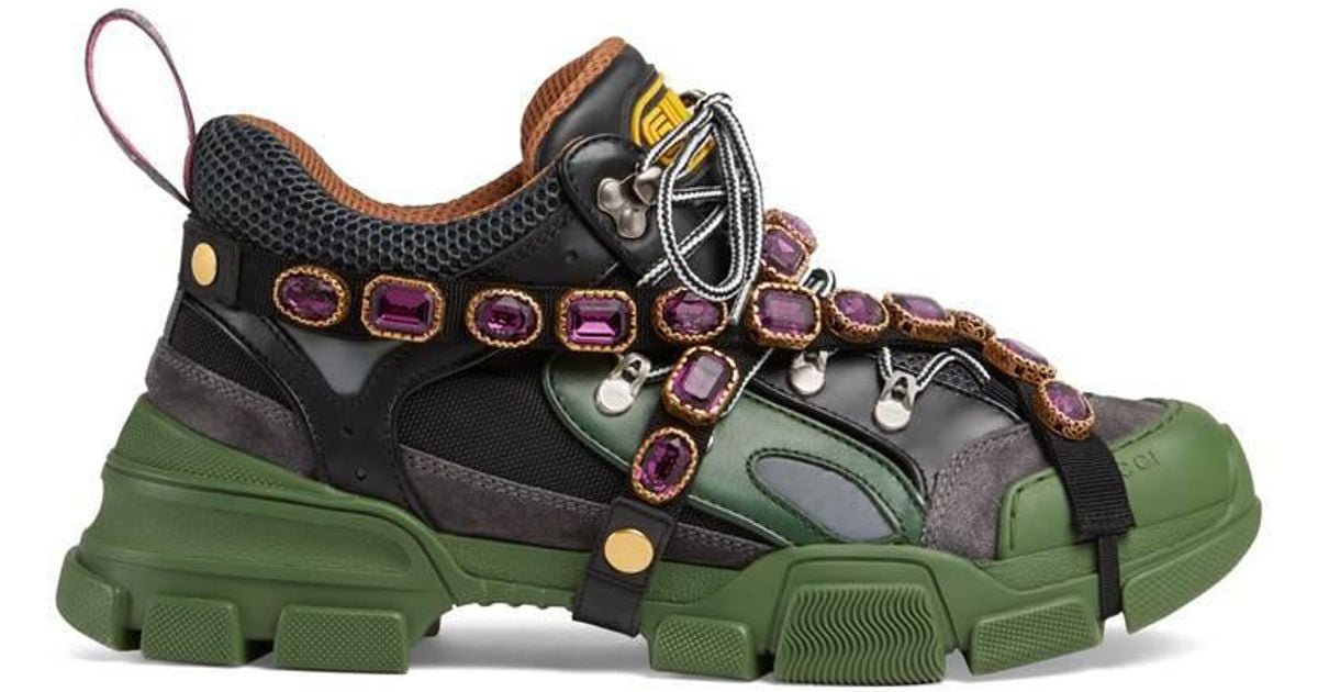 gucci flashtrek sneakers green