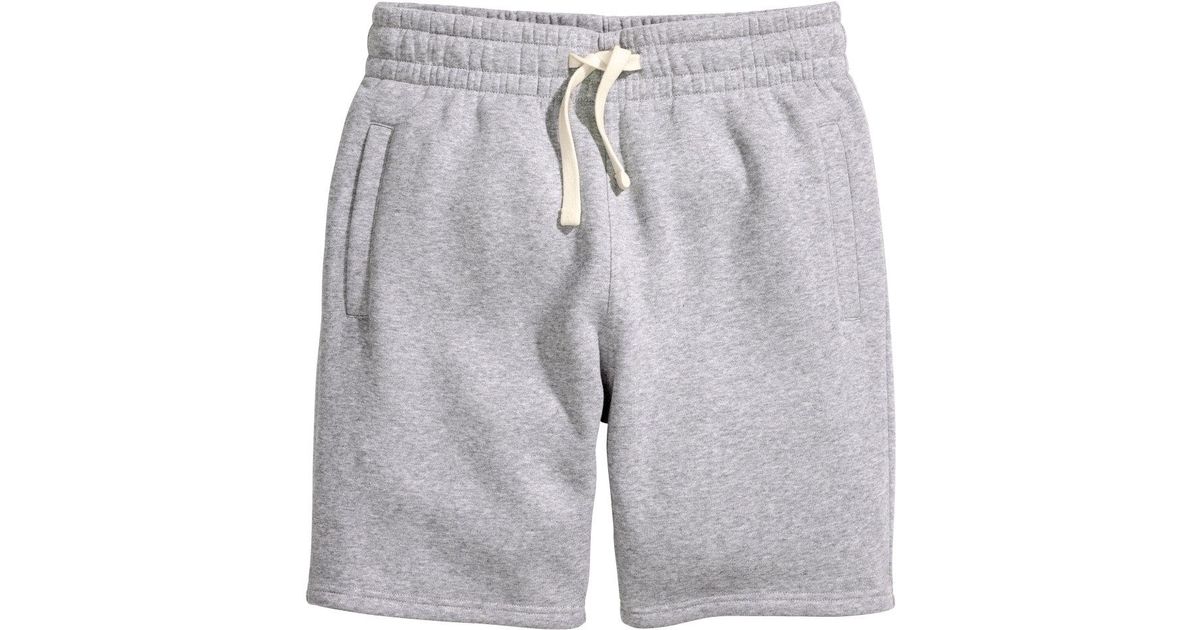 h&m gray sweat shorts