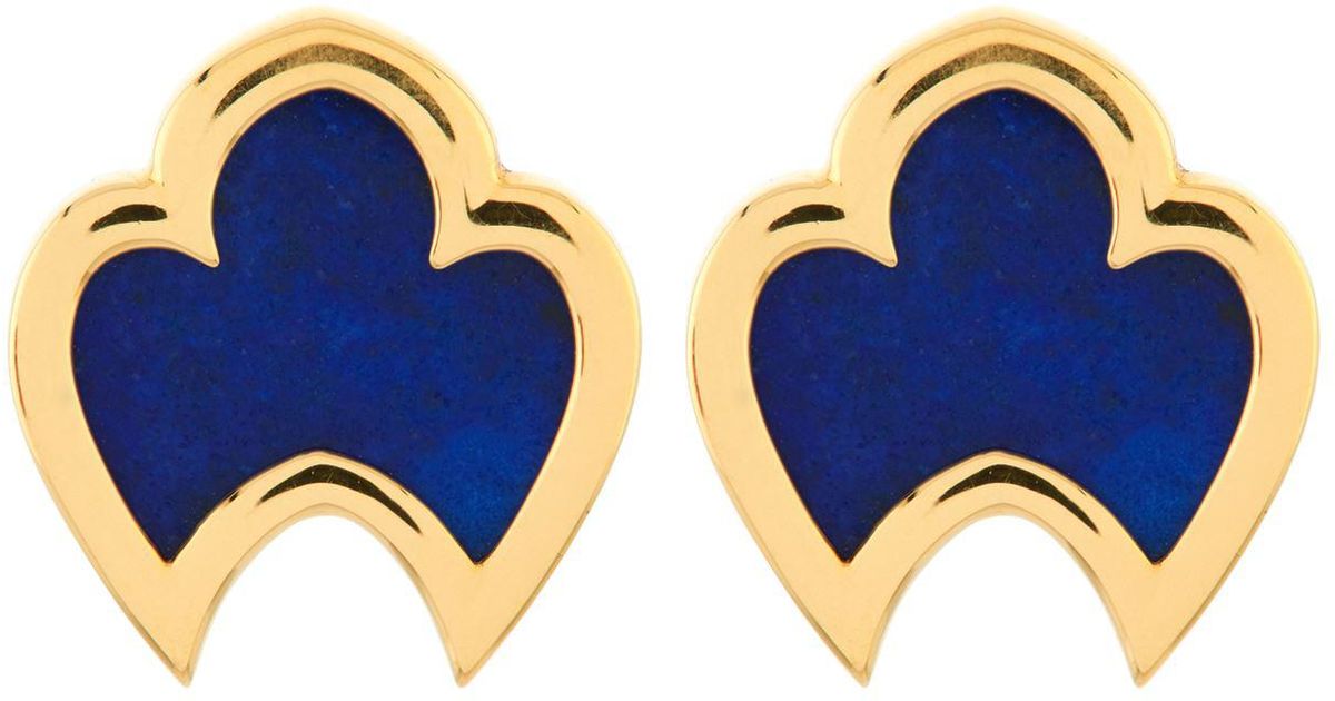 Lyst Cau Euphorie Clara Lapis Lazuli Stud Earrings In Blue