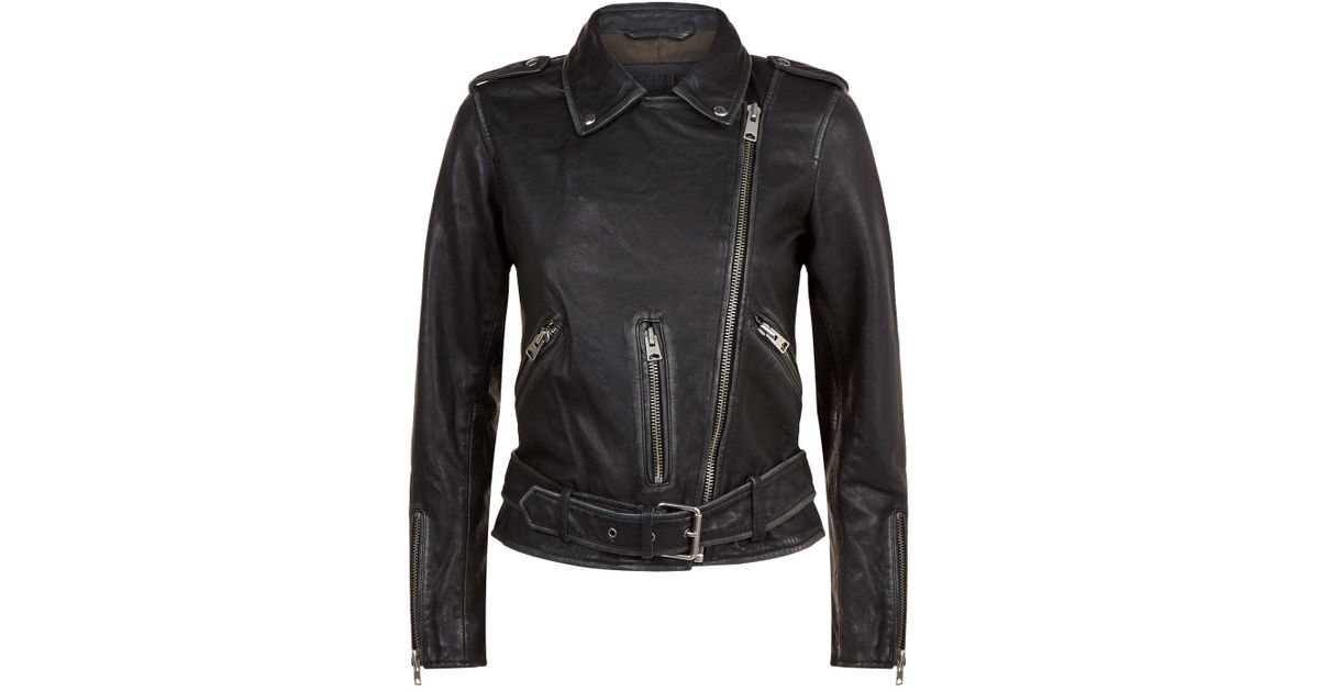 Allsaints Vintage Balfern Biker Jacket In Black Lyst