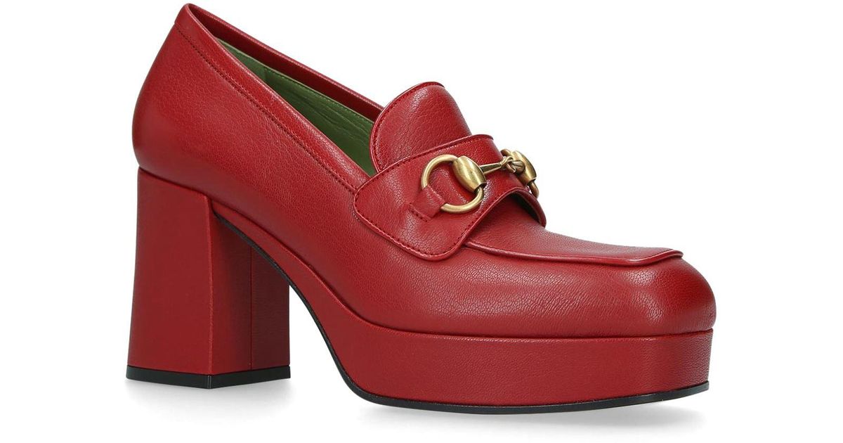 Gucci Houdan Loafers in Red - Save 17% - Lyst