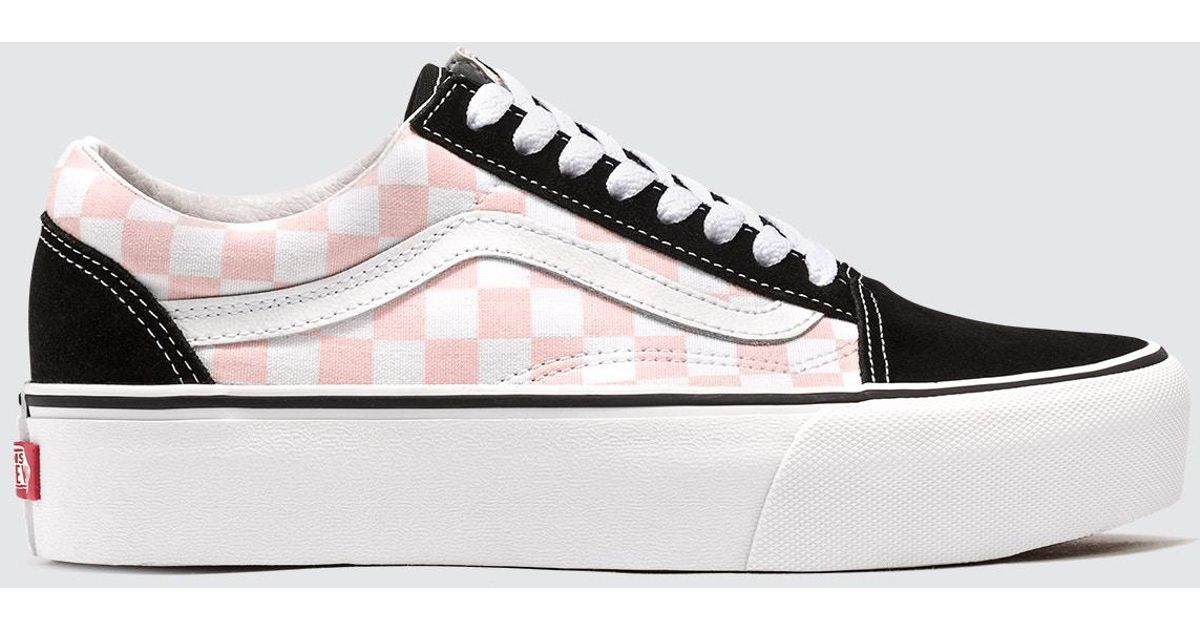 platform vans old skool checkerboard