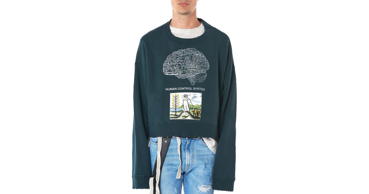 Lyst - Undercover Distressed Crewneck Sweater for Men