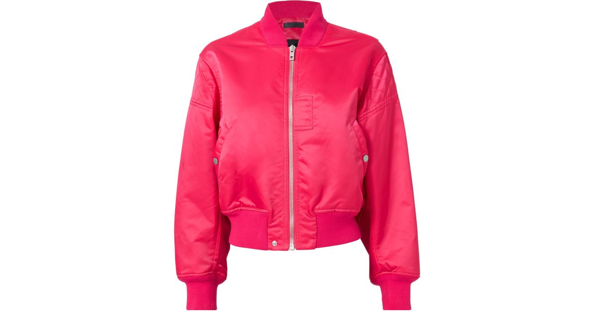 hot pink bomber jacket
