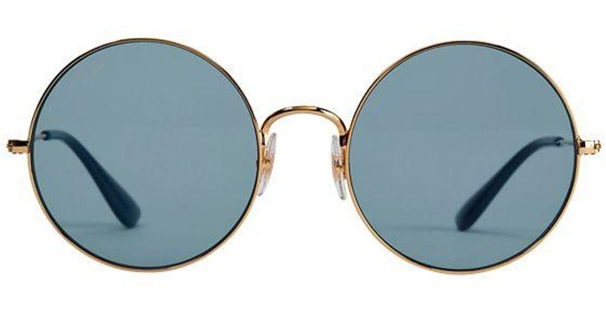 Ray-ban The Jajo Blue Round Sunglasses in Blue | Lyst