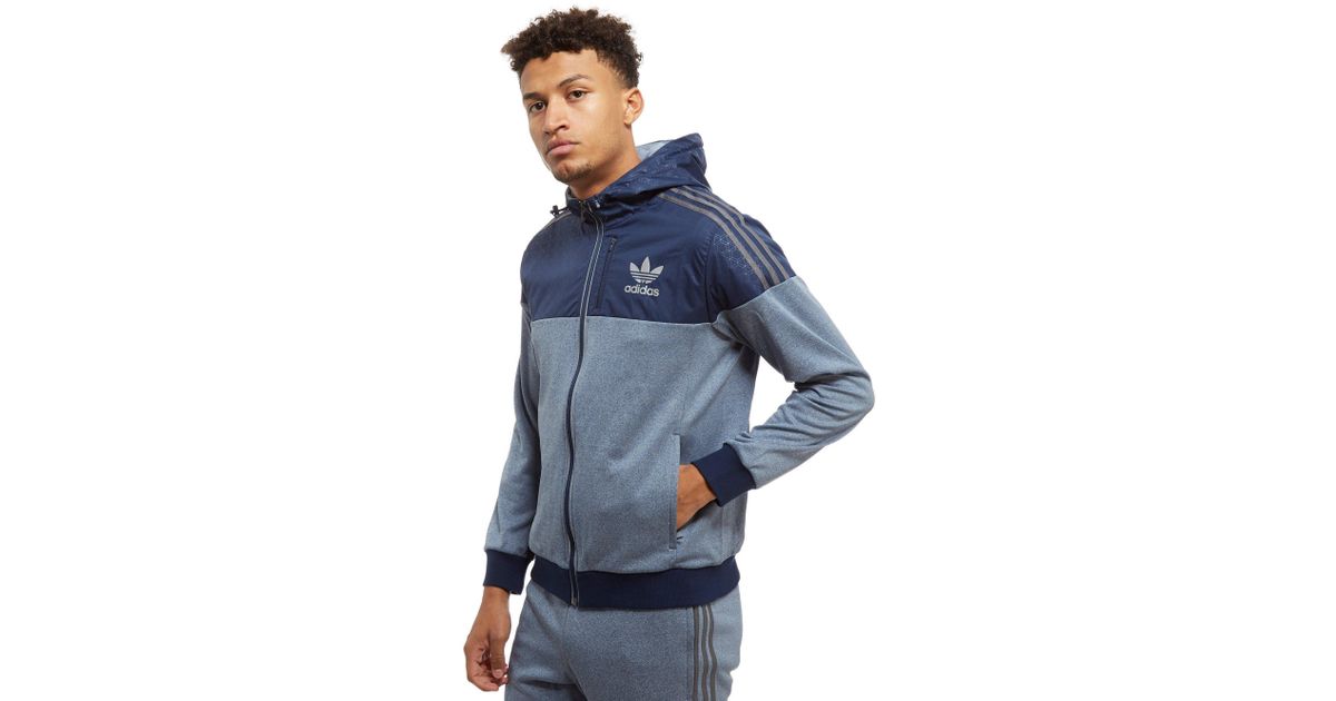 adidas originals blue zip hoodie