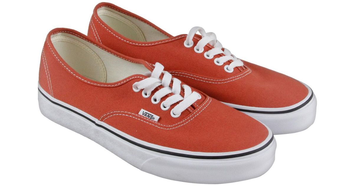 Lyst - Vans Authentic Autumn Glaze True White Lace Up Sneakers in Orange for Men