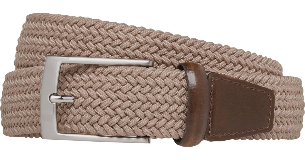 Jos. A. Bank Leather Woven Belt in Tan (Brown) for Men - Lyst