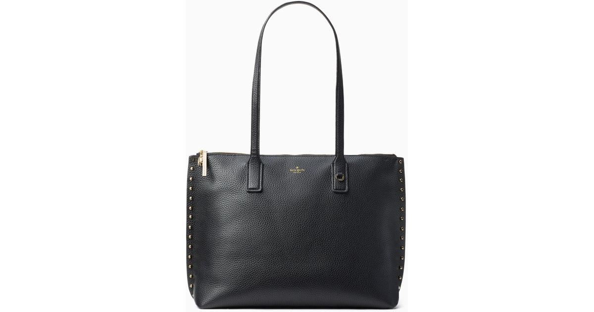 Lyst Kate Spade On Purpose Studded Leather Tote In Black