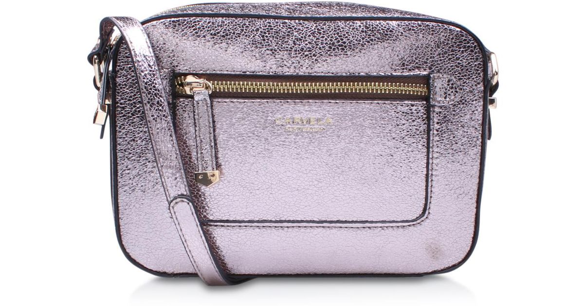 Carvela Kurt Geiger Mia2 X Body Bag In Gunmetal Lyst