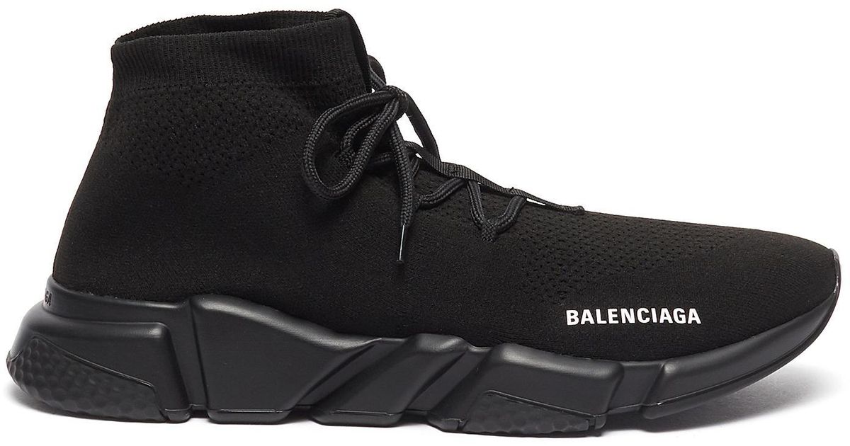 mens balenciaga speed lace up