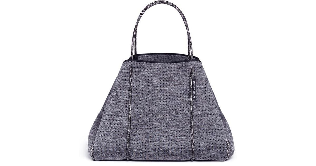 Lyst State Of Escape Sailing Rope Handle Neoprene Tote In Lyst State Of Escape Sailing Rope Handle Neoprene Tote In Gray