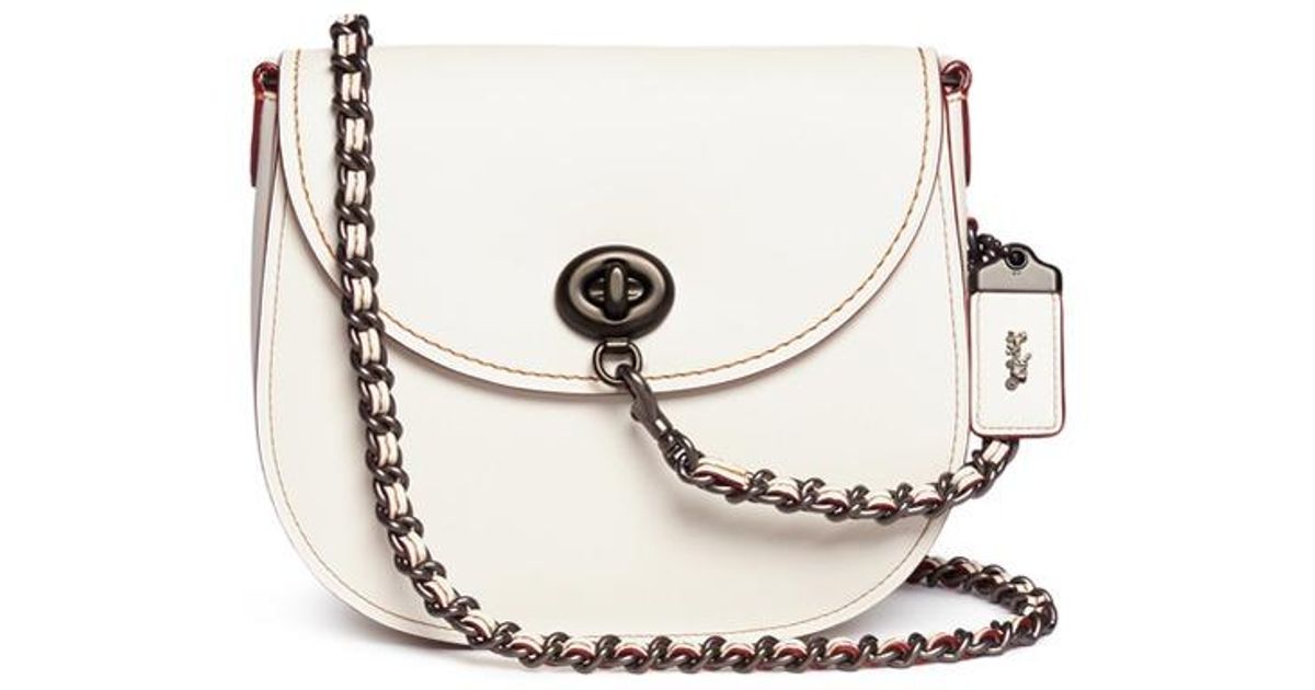 saddle bag white