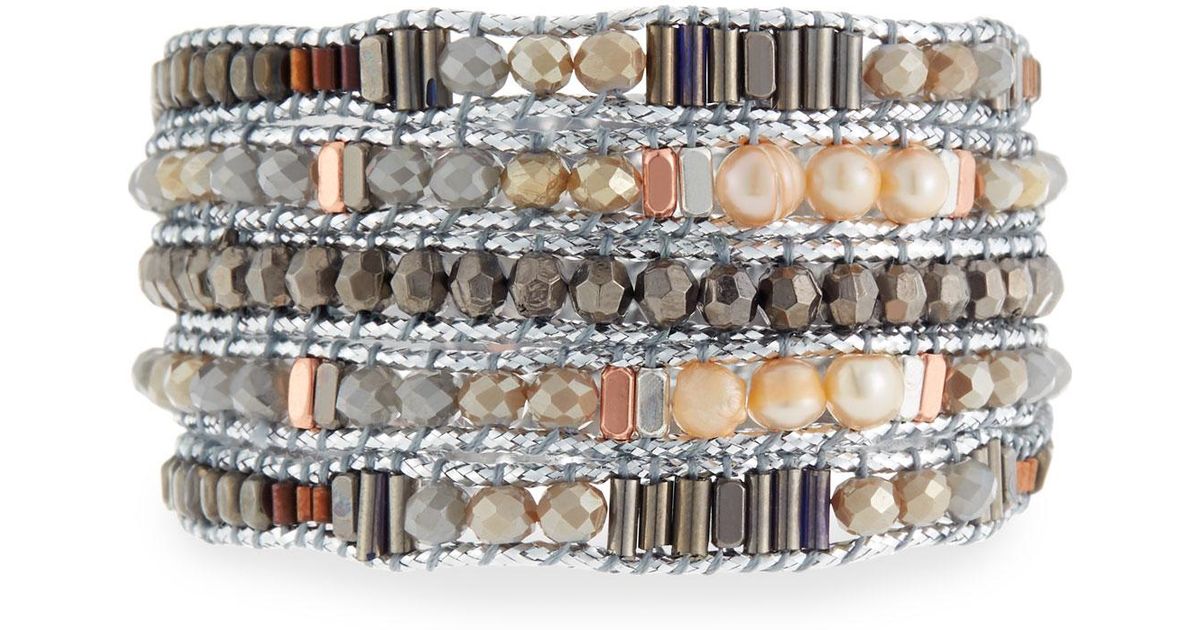 Lyst Nakamol Freshwater Pearl Beaded Wrap Bracelet