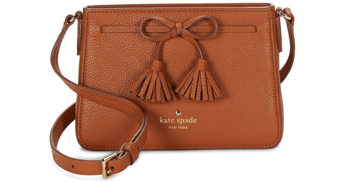 Lyst Kate Spade Hayes Street Eniko Leather Crossbody Bag In Brown