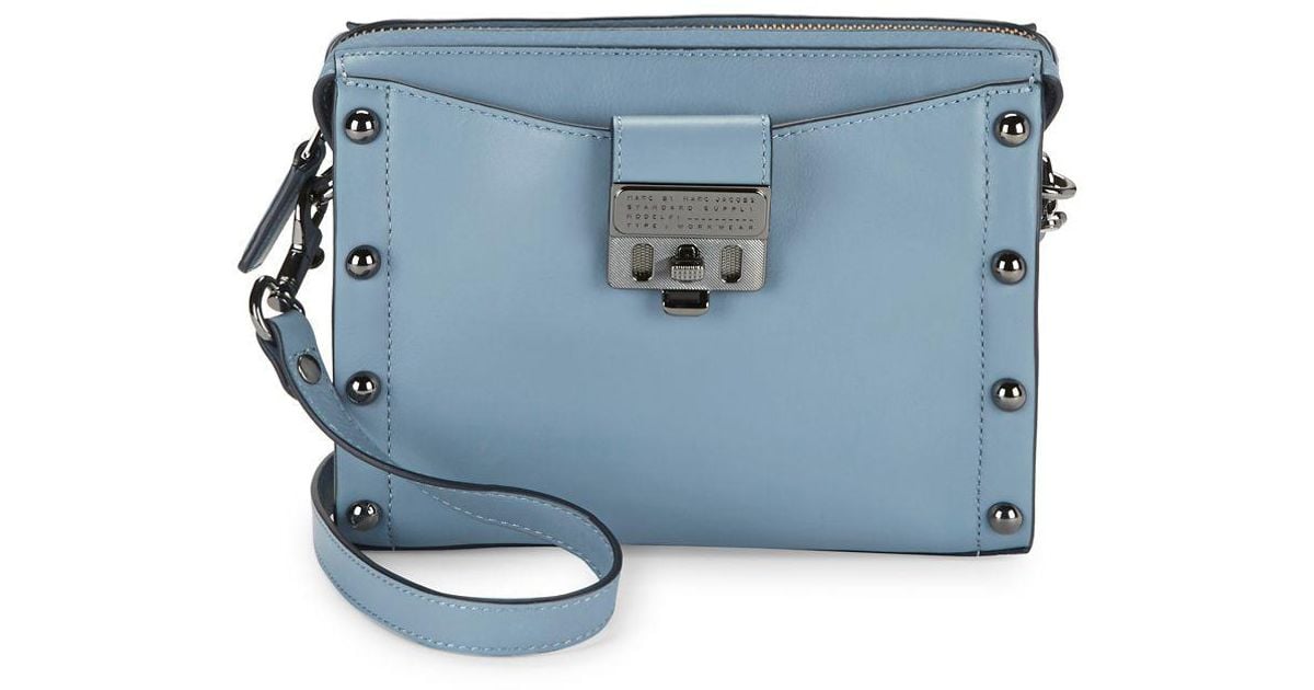 Marc jacobs Leather Crossbody Bag in Blue | Lyst