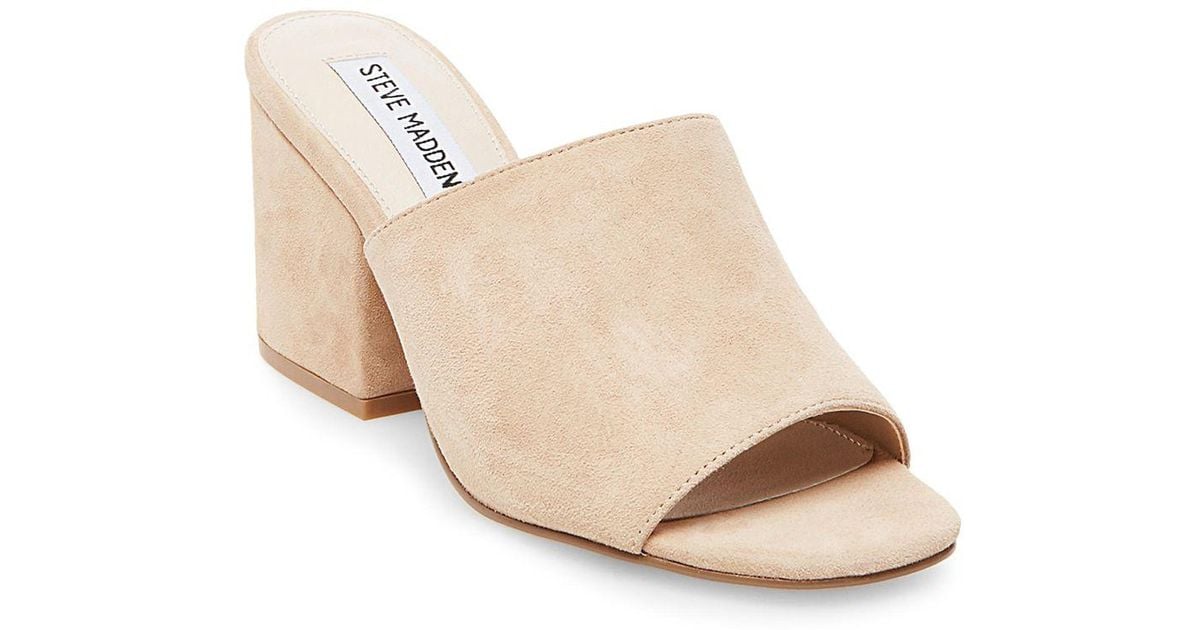 antelope suede mules