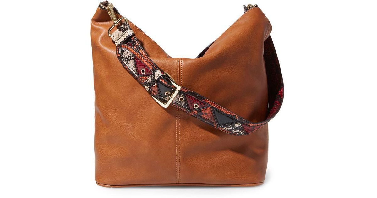 Lyst Steve Madden Monica Zippered Hobo Bag In Brown