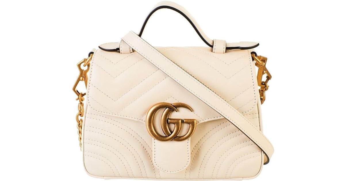  Gucci  White  GG Marmont  Bag in White  Lyst