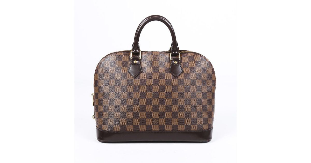 Louis Vuitton Vintage Alma Pm Damier Ebene Handbag in Brown - Lyst