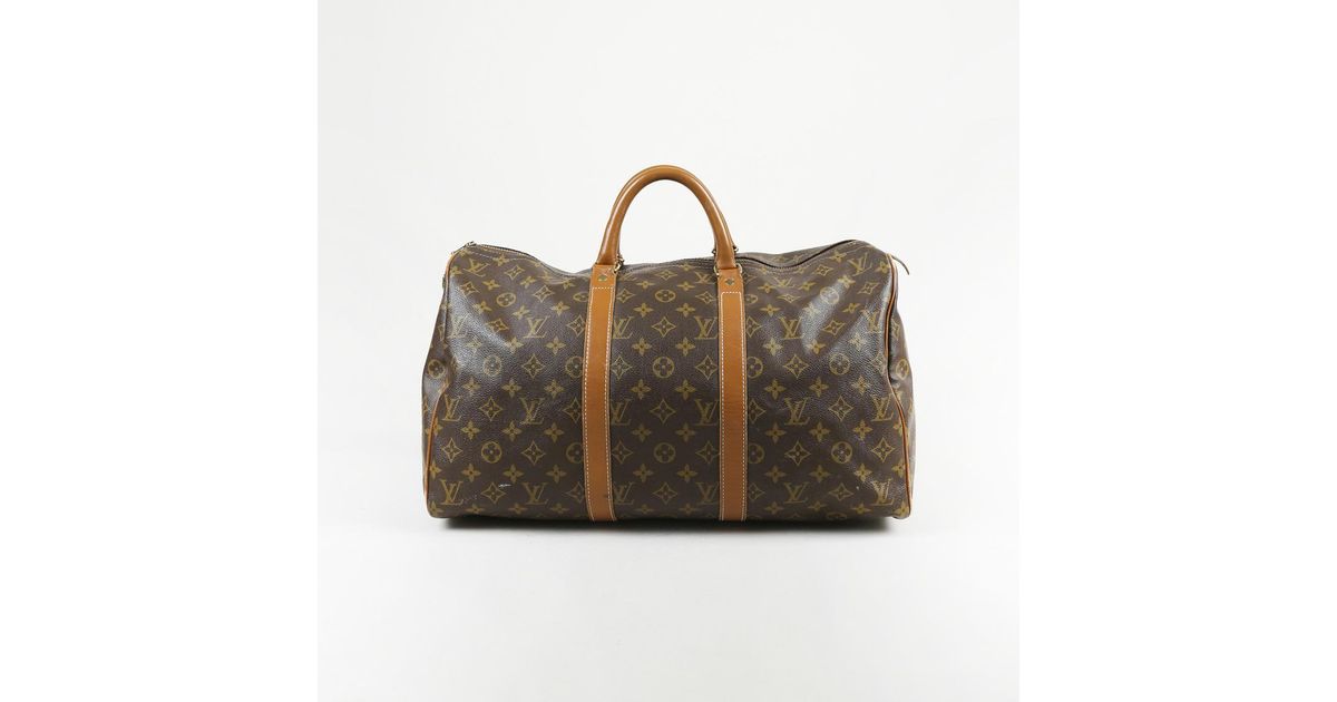 Louis Vuitton Vintage The French Luggage Company Monogram &quot;keepall 45&quot; Bag in Brown - Lyst