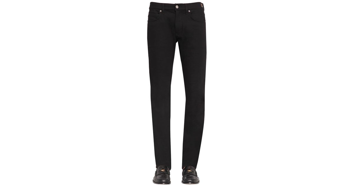 Versace 18.5cm Heart Stretch Cotton Denim Jeans in Black for Men - Save ...