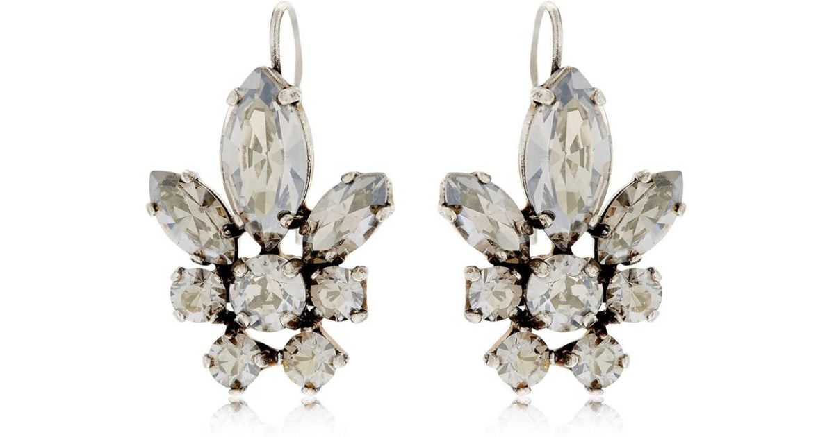 Lyst Isabel Marant Holly Crystal Earrings In Metallic