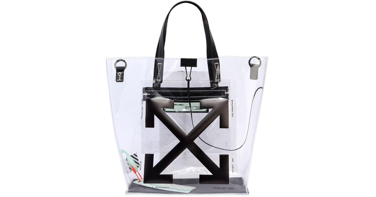 Lyst Off White C O Virgil Abloh Transpa Pvc Tote Bag
