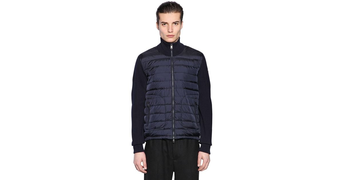 moncler black down knit jacket moncler black down knit jacket