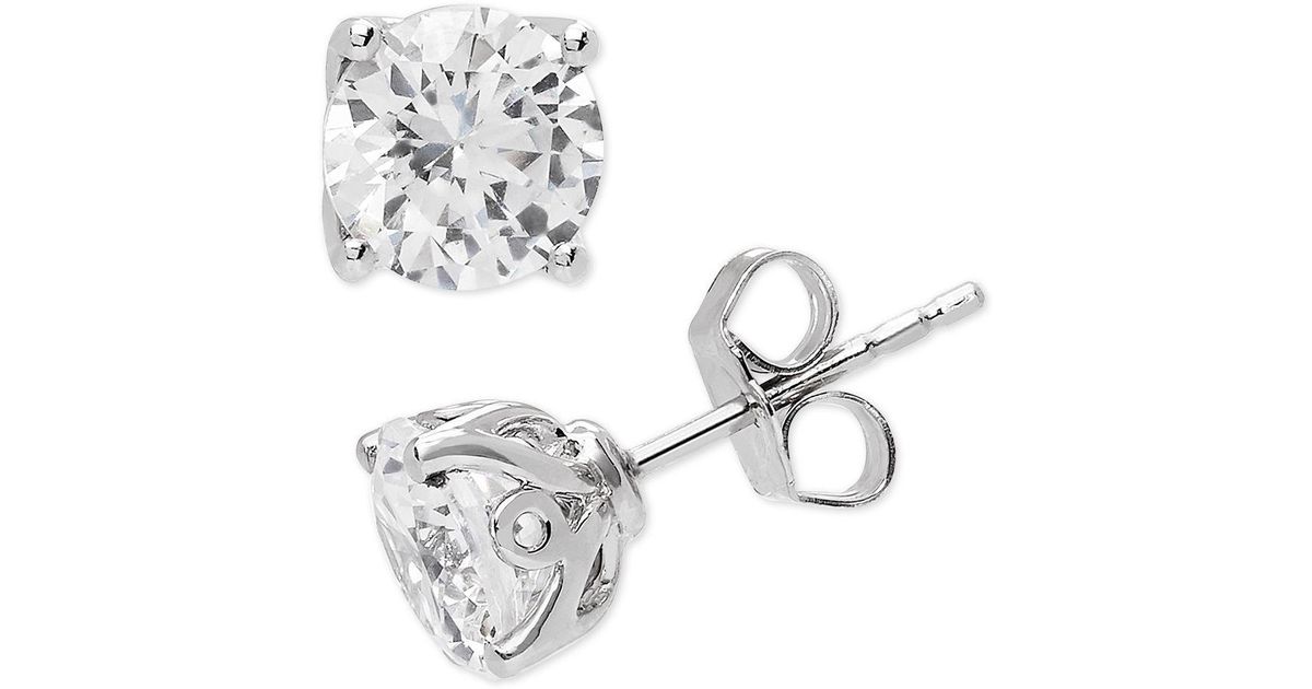 Lyst Macy S Lab Grown Diamond Stud Earrings 2 Ct T W In 14k Lyst Macy S Lab Grown Diamond Stud Earrings 2 Ct T W In 14k Gold Or White Metallic