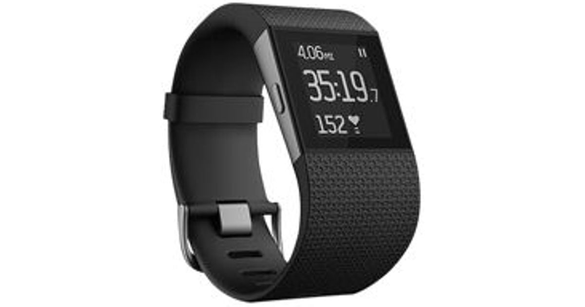 Fitbit Digital Surge Fitness Super Watch in Black for Men | Lyst