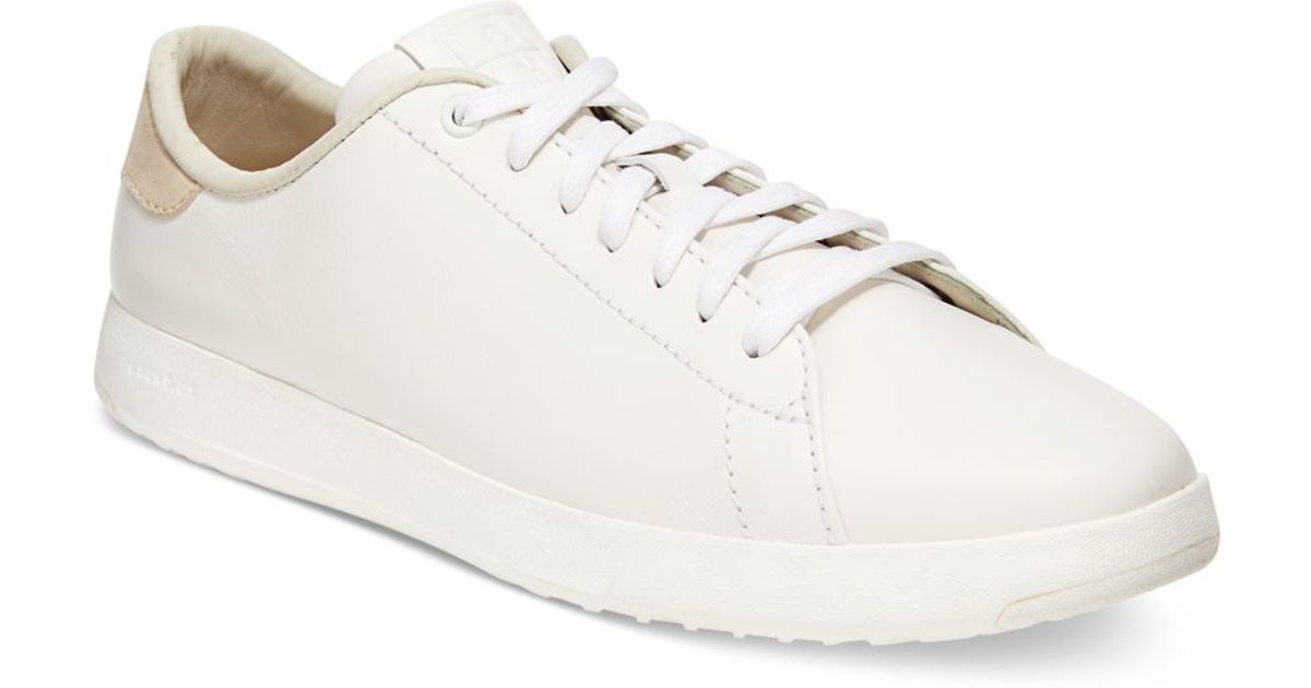 Cole haan Grand Pro Tennis Lace-up Sneakers in White for Men | Lyst