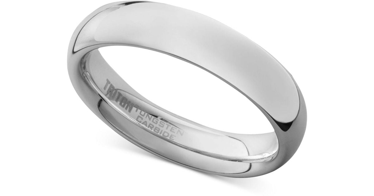Lyst Triton Men S White Tungsten Carbide Ring Dome Wedding Band Lyst Triton Men S White Tungsten Carbide Ring Dome Wedding Band 5mm For Save 22 907488986784145