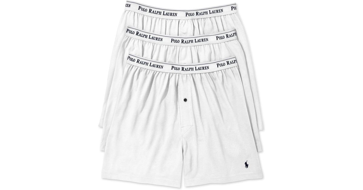 polo ralph lauren men's underwear classic knit boxer 3 pack