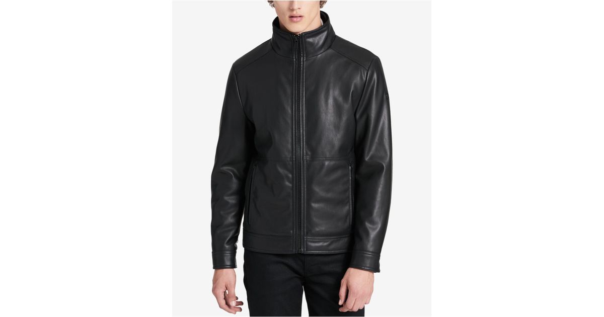 Lyst Calvin Klein Men S 3 In 1 Faux Leather Er Jacket Black Lyst Calvin Klein Men S 3 In 1 Faux Leather Er Jacket Black For