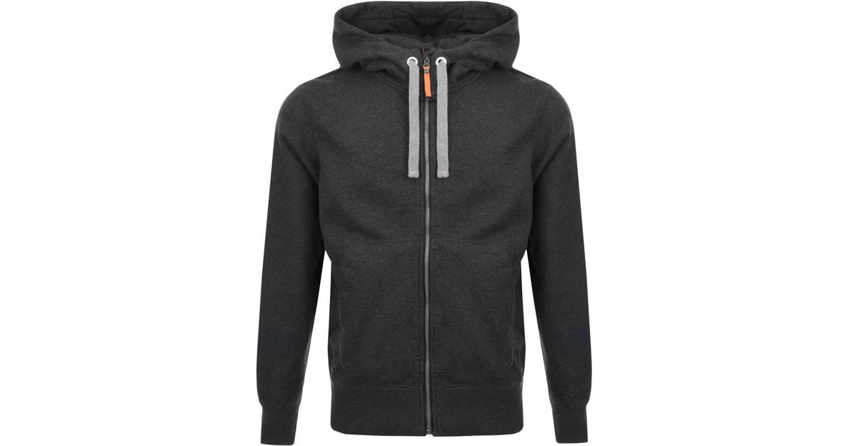 parajumpers charlie full zip hoodie black parajumpers charlie full zip hoodie black