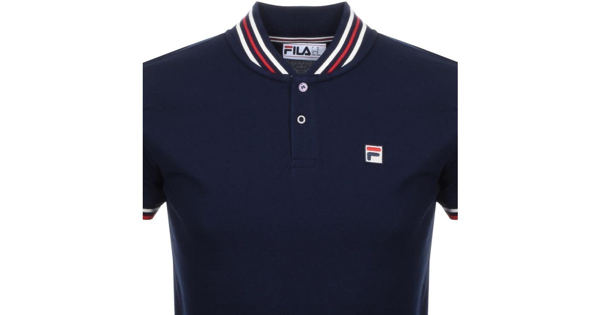 Fila Vintage - Blue Skipper Yd Rib Collar T Shirt Nvay for Men - Lyst Fila Vintage - Blue Skipper Yd Rib Collar T Shirt Nvay for Men - Lyst