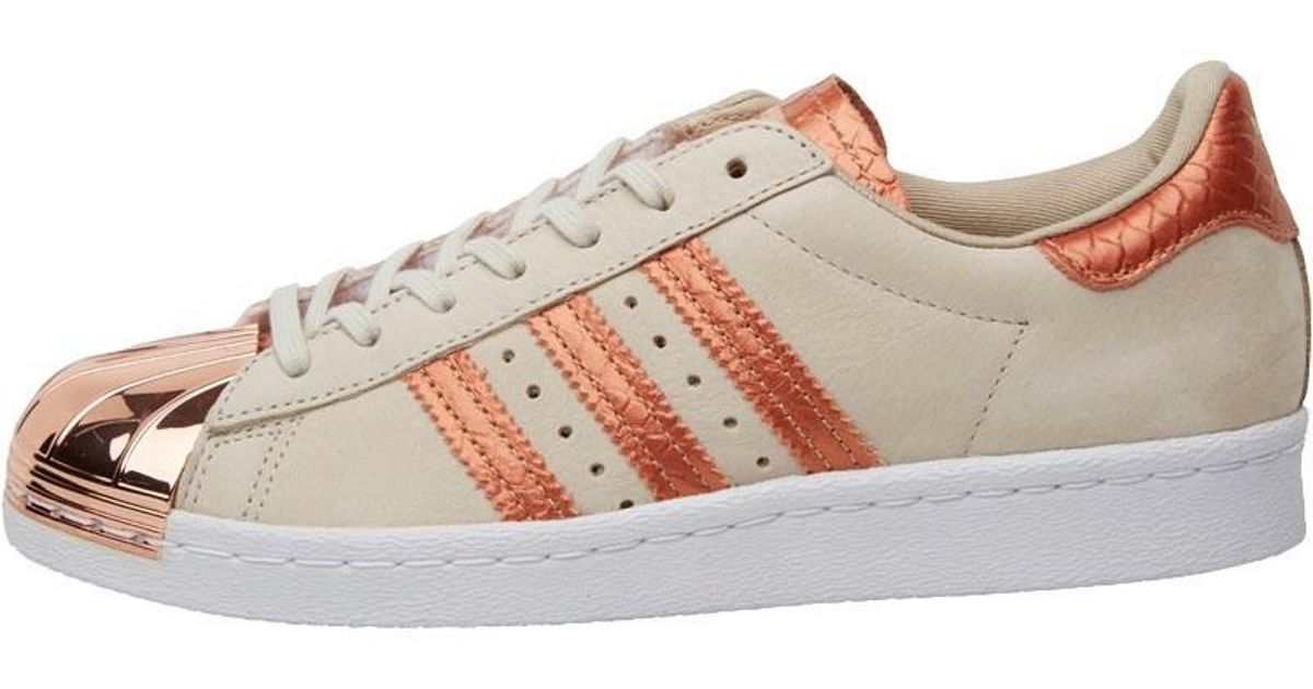 Adidas Originals Superstar 80s Metal Toe Trainers Ecru/bronze - Lyst