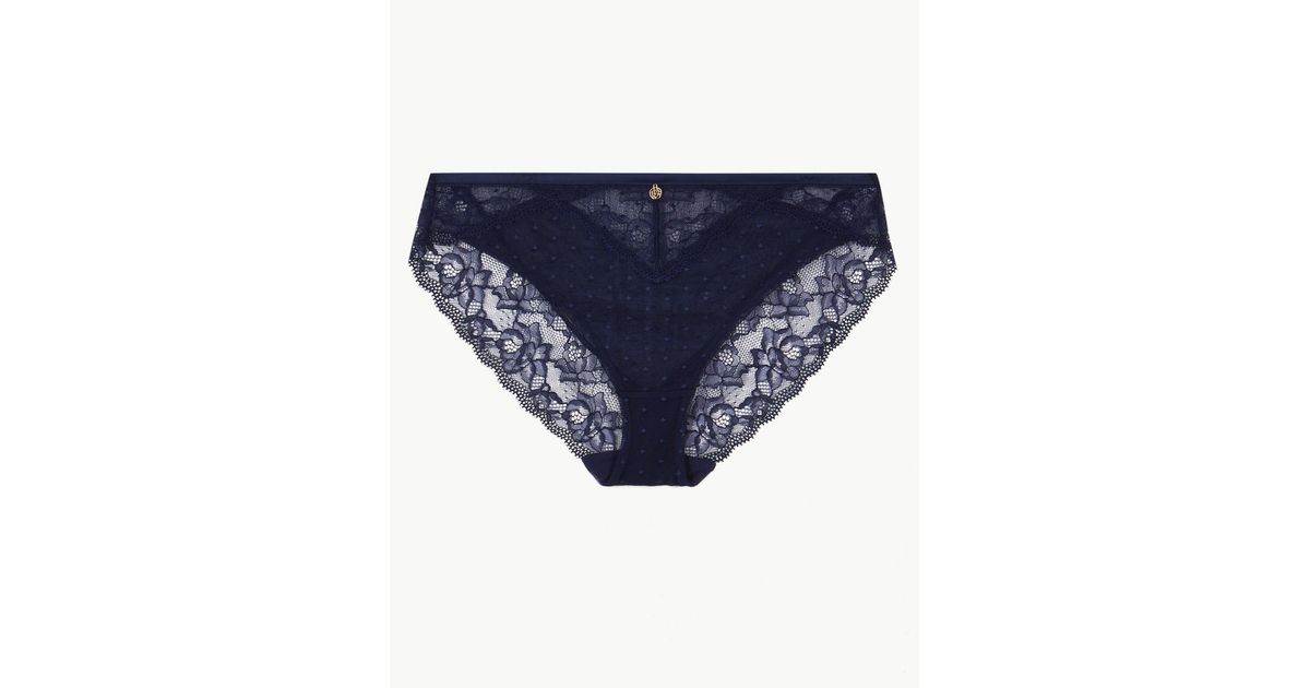 Terracotta spot mesh high leg knicker and boots brand