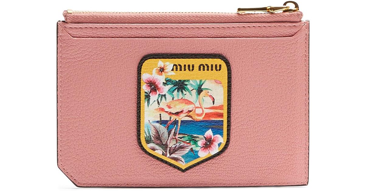 Miu Miu Card Holder Pink Miu Miu Card Holder Pink