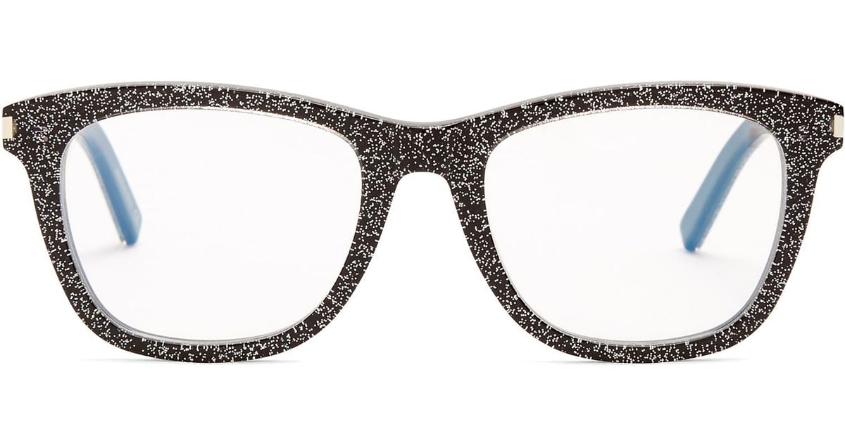 Lyst Saint Laurent Squareframe Glitter Glasses