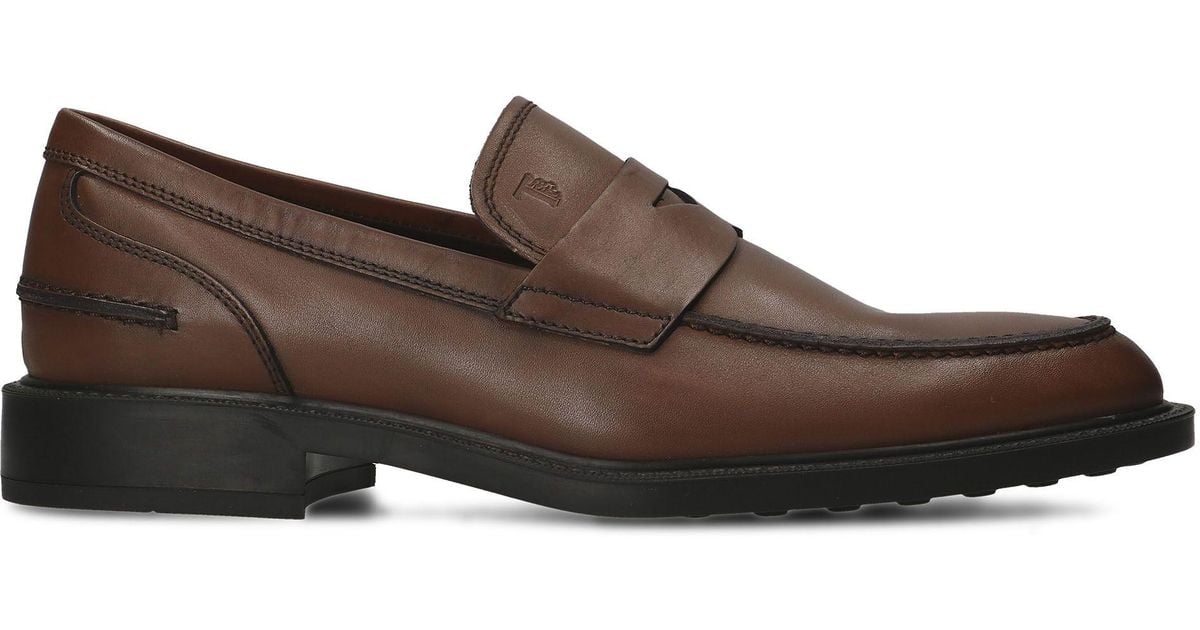 brown leather loafers men's