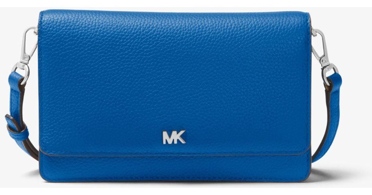 MICHAEL Michael Kors Pebbled Leather Convertible Crossbody Bag in Blue Lyst